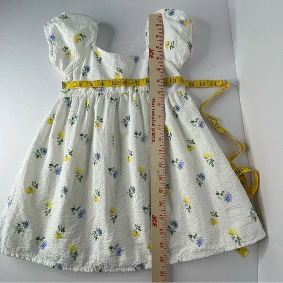 Janie And Jack The Posy Perfect Dress White Floral Seersucker Spring 2T - Picture 13 of 13